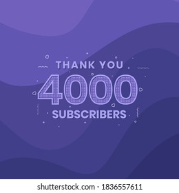 Gracias a 4000 suscriptores por la celebración de los suscriptores de 4k.