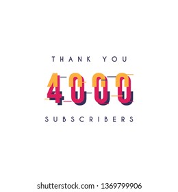 Thank you 4000 subscribers design template