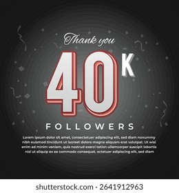 Thank You 40K Followers with Text Effect