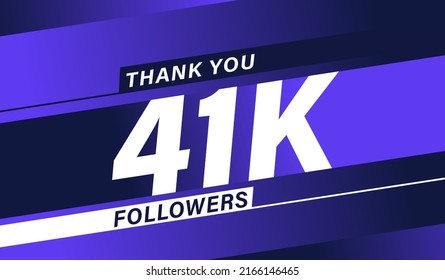 Thank you 41K followers modern banner design