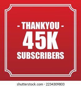 Gracias a 45K suscriptores diseño de arte vectorial para sus canales o redes sociales.