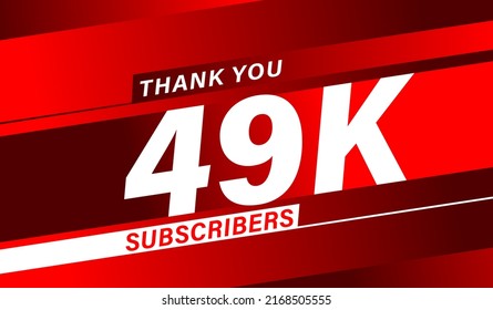 Thank you 49K subscribers modern banner design