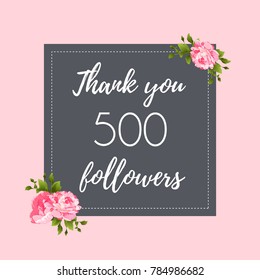 Thank you 500 followers social media banner