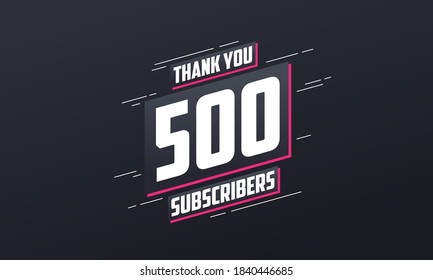 Gracias 500 suscriptores celebración de 500 suscriptores.