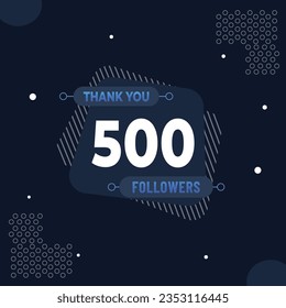 Thank you 500 subscribers or followers. web social media modern post design