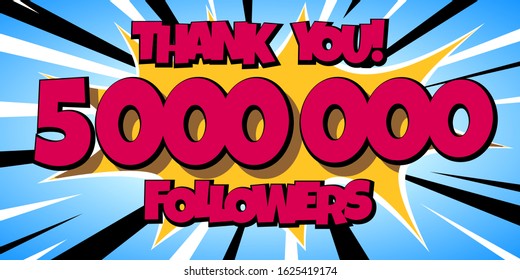 Thank You 5000000 followers Comics Banner