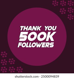 Thank you 500K followers best social media post 