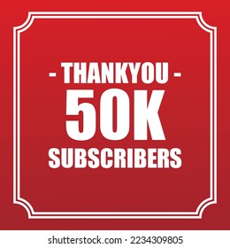 Gracias a 50K suscriptores diseño de arte vectorial para sus canales o redes sociales.