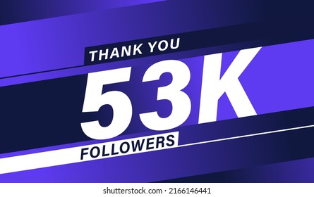 Thank you 53K followers modern banner design