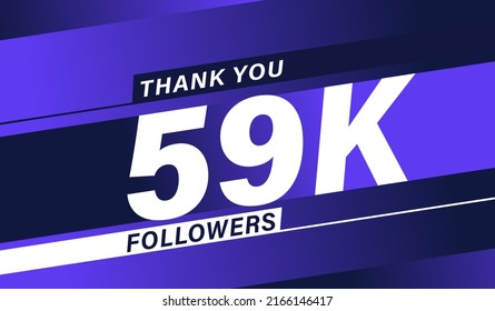 Thank you 59K followers modern banner design