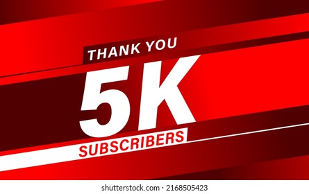 Thank you 5K subscribers modern banner design