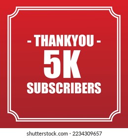 Vielen Dank für Ihre 5K-Abonnenten Vektorgrafik-Design für Ihre Kanäle oder sozialen Netzwerke.