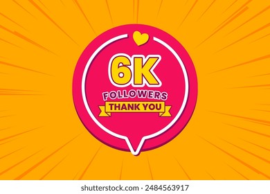 Thank you 6000 followers thank giving social media community post or Thank you followers peoples