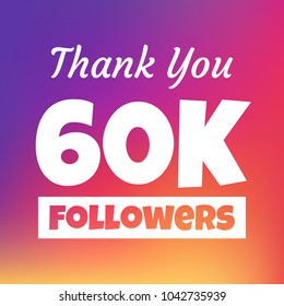 Thank you 60000 followers social media post