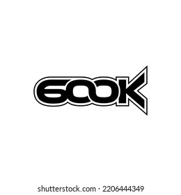 Thank you for 600k follower, icon or logo isolated sign symbol design vector illustration high quality black style