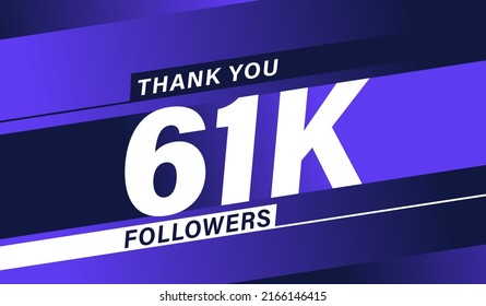 Thank you 61K followers modern banner design