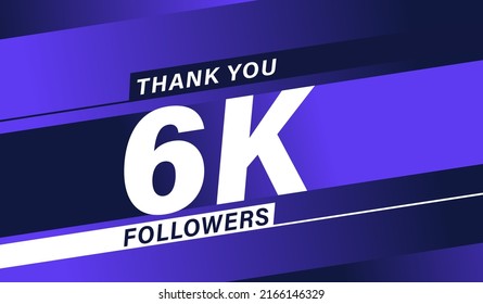 Thank you 6K followers modern banner design