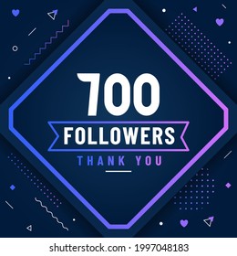 Thank you 700 followers celebration modern colorful design.