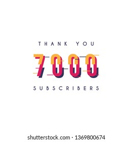 Thank you 7000 subscribers design template