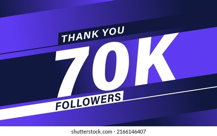 Thank you 70K followers modern banner design