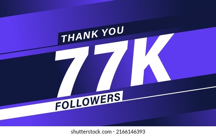 Thank you 77K followers modern banner design