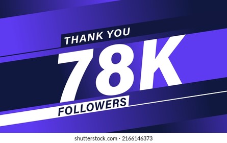 Thank you 78K followers modern banner design