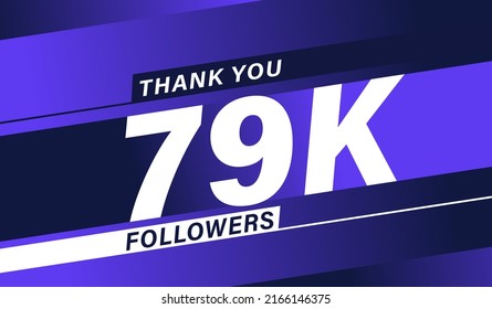 Thank you 79K followers modern banner design