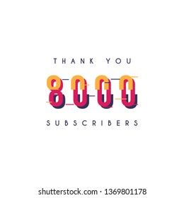Thank you 8000 subscribers design template