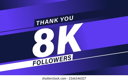 Thank you 8K followers modern banner design