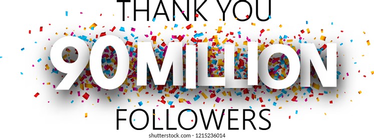 Thank You 1 Million Followers Banner Stock Vector (Royalty Free ...