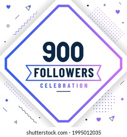 Thank you 900 followers celebration modern colorful design.