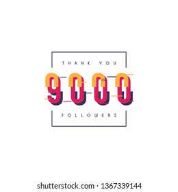 Thank you 9000 followers design template