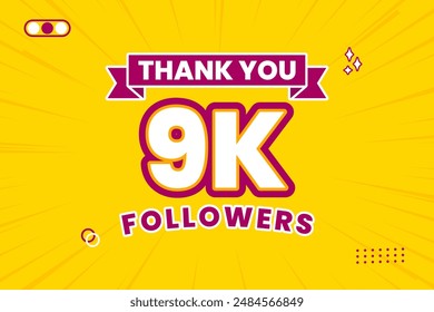 Thank you 9000 followers thank giving social media community post or Thank you followers peoples