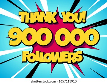 Thank You 900000 followers Comics Banner