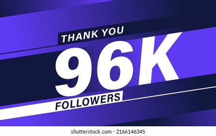 Thank you 96K followers modern banner design