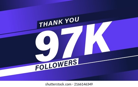 Thank you 97K followers modern banner design