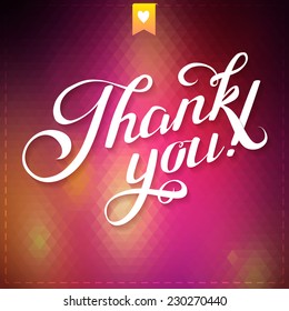 Thank You Abstract Background Calligraphy Thank Stock Vector (Royalty ...