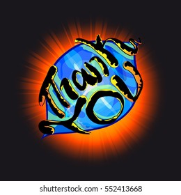 Thank You Abstract lettering