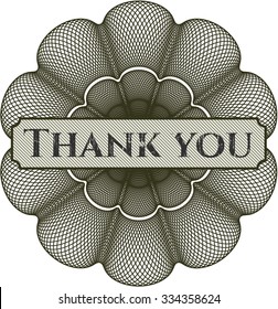 Thank you abstract rosette