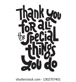 Thank You All Special Things You Stock Vector (Royalty Free) 1302707401