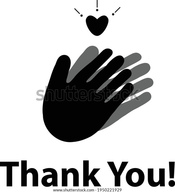 Thank You Applause Icon Heart Thanks Stock Vector (Royalty Free ...