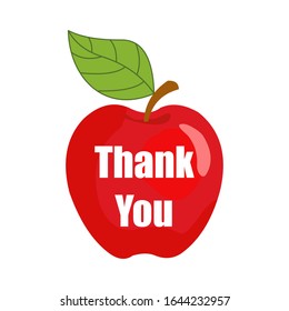 Thank You Apple Isolated Clip Art Stock Vector (Royalty Free ...