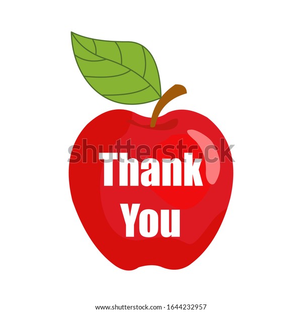 Thank You Apple Isolated Clip Art Stock Vector (Royalty Free) 1644232957