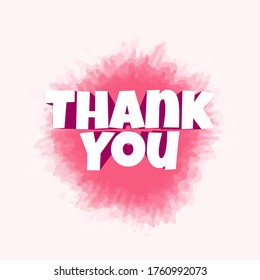 thank you for appreciation or respect in vector typography 