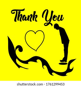 thank you for appreciation or respect in vector typography