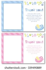 thank you baby card design vector no shadow on eps10 text is outlined. 