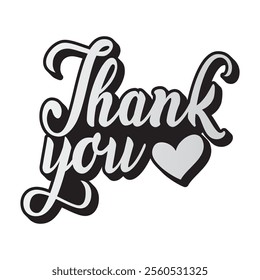 Thank you background with lettering. Thank you speech bubble banner design vector.