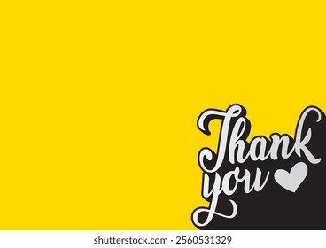 Thank you background with lettering. Thank you speech bubble banner design vector.