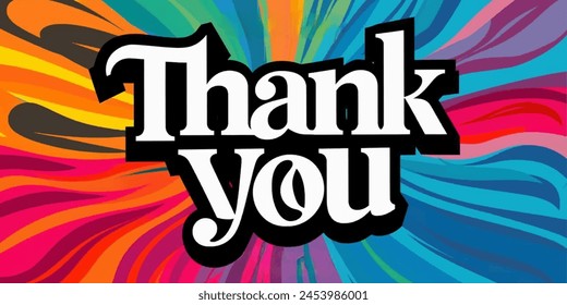 thank you background with vibrant color gradients