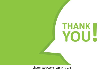 Thank you banner in flat style. Speech bubble banner vector illustration on isolated background. Label sign business concept.